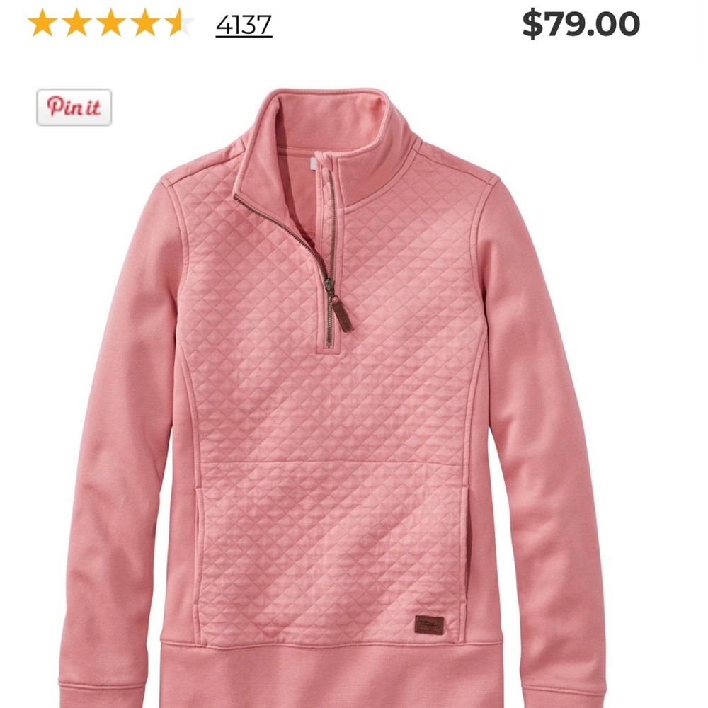 L.L. Bean Women’s Quilted Quarter Zip Pullover
